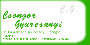 csongor gyurcsanyi business card